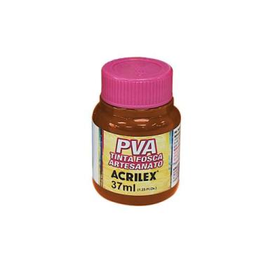 Imagem de Tinta Pva Fosca Acrilex 37ml para Artesanato Cores Diversas, Castanho 