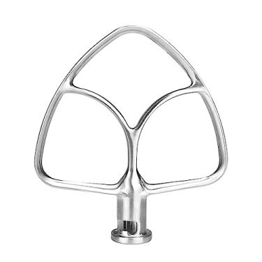 Imagem de Batedeira plana de aço inoxidável de substituição para batedeiras KitchenAid 4,5-5 Qt com cabeça inclinada – Substituição de acessório de pá KitchenAid para misturadores artesanais, clássicos e ultra
