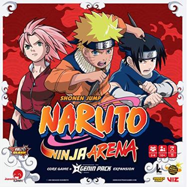 Imagem de Japanime Games Naruto Ninja Arena Complete Set | from The Creator of 7 Wonders Duel | Epic Roll and Clash Ninja Action | 1-4 Players | Ages 10+ | 15-30 Min Play Time | Includes Bonus Characters