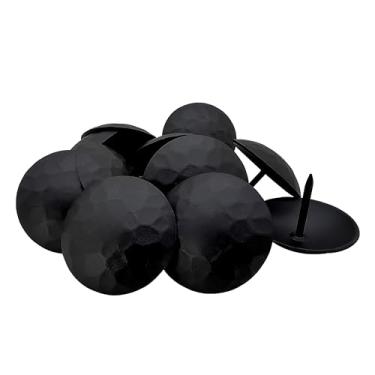 Imagem de Sidco Supply Pacote com 50 - Clavos de ferro de 3,8 cm - Pregos decorativos - Preto - Tachinhas de estofamento - Clavos - Detalhe rústico decorativo antigo para madeira, tachas decorativas, porta de