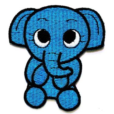 Imagem de Nipitshop Patches Blue Elephant Zoo Pets Movie Comics Cartoon Logo Kid Baby Jacket Camiseta Patch Costura Ferro em Símbolo Bordado Emblema Pano Sinal Fantasia