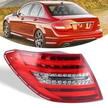 Imagem de YEQSHNG Conjunto de luz traseira compatível com Mercedes Benz W204 C-Class 250 C300 C350 2011-2014 Luz traseira externa lado do motorista 2049060603 MB2800135