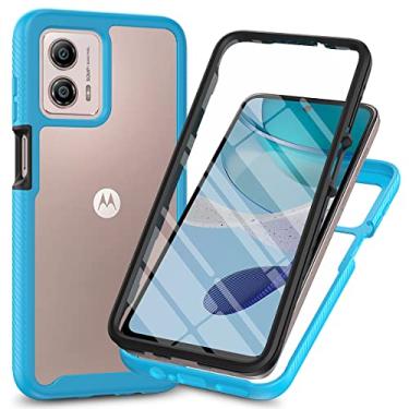 Imagem de Eilkmcre Capa para celular Motorola Moto E14, Moto G24 / G04 / G04S com protetor de tela integrado, capa traseira transparente e fina, à prova de choque, resistente, resistente, capa protetora de