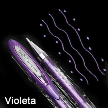 Imagem de Caneta Gel Uni-Ball Signo NOBLE METAL 0.8mm Metálica, VIOLETA
