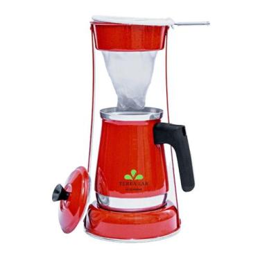 Imagem de Bule Coador De Café Chá Suporte Retro Mancebo Em Alumínio - TERRA LAR,