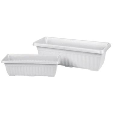 Imagem de Floreiras Caneladas 50 cm Cinza Decorativo - BRASAMI