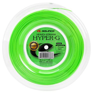 Imagem de Corda Solinco Hyper G Soft 16 1.30mm Rolo com 200 Metros Verde