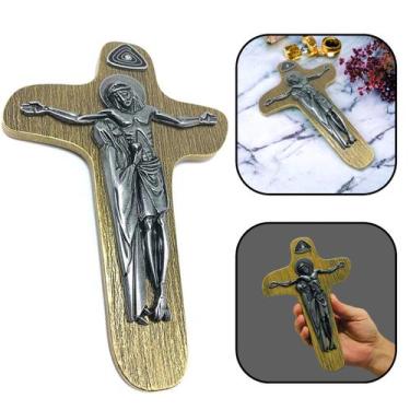Imagem de Crucifixo Cruz Da Unidade Parede Ouro Velho 21 Cm - FORNECEDOR 12