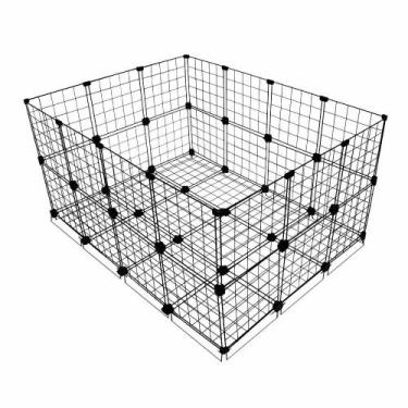 Imagem de Cercado Porquinho Da ÍNdia Com Fundo E PÉS 90x120x60cm Preto - IGUANNA