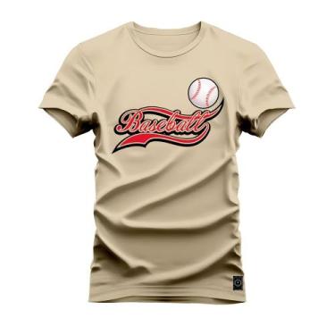Imagem de Camiseta T-Shirt Algodão Premium 30.1 Baseball - Nexstar, G, Bege