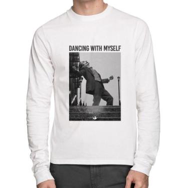 Imagem de Camiseta Algodão Dancing with myself Manga Longa - Foca na Moda, Branc