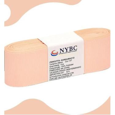 Imagem de Fita Gorgurão Artesanato Laço 10m 38mm Cores Variadas NYBC, Salmão