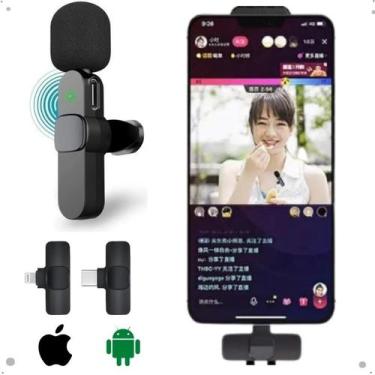 Imagem de Microfone Lapela Profissional COMPATIVEL ANDROID E Lightning - JODDA