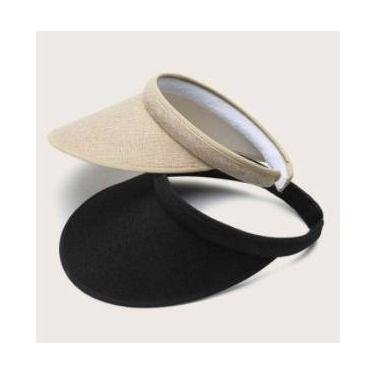 Imagem de Viseira De Praia Aba 13 Cm Tiara P/ Personalizar Feminina - oem, Branc