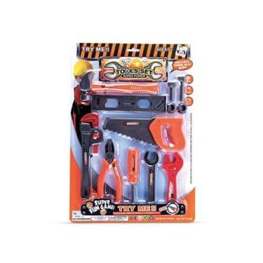 Imagem de Kit Ferramentas Brinquedo Menino Infantil Completo 12 Peças - Pica Pau