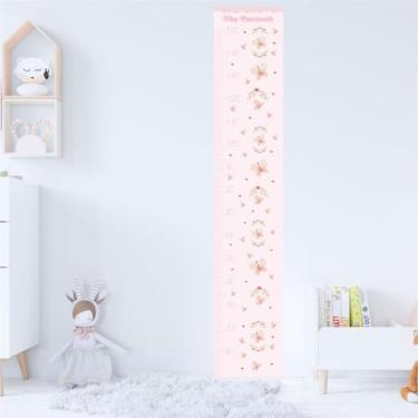 Imagem de Régua de Crescimento Adesivo Borboletas Infantil Menina - Cg Mimo Kids