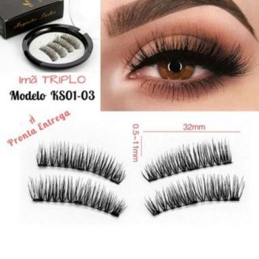 Imagem de Cílios Magnéticos imã triplo Magnetic Lashes modelo Olho inteiro - BC 