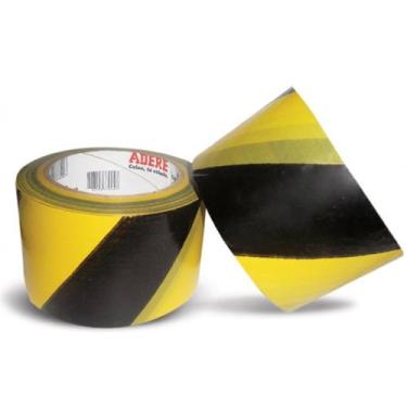 Imagem de Fita Zebrada Amarela E Preta 70x200mts - Adere