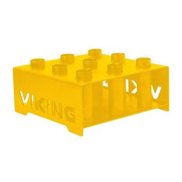 Imagem de Suporte Barra Olímpica Viking - 9 Posições - VIKING FITNESS, Amarelo