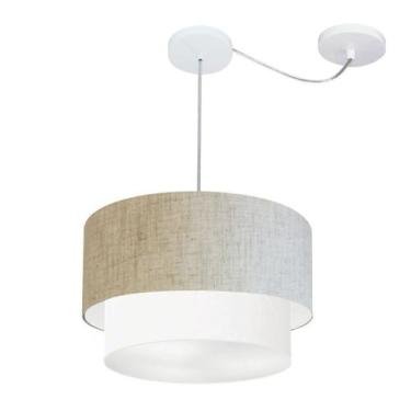 Imagem de Lustre Pendente Duplo Cilíndrico Com Desvio Vivare Md-4364 Cúpula em T