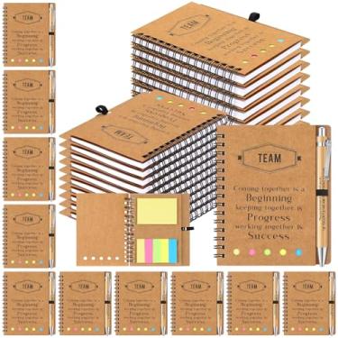 Imagem de Fulmoon 72 peças de presentes inspiradores de agradecimento, 36 peças, caderno de apreciação do funcionário com 36 canetas de bambu, blocos de notas motivacionais de bolso pequeno, canetas