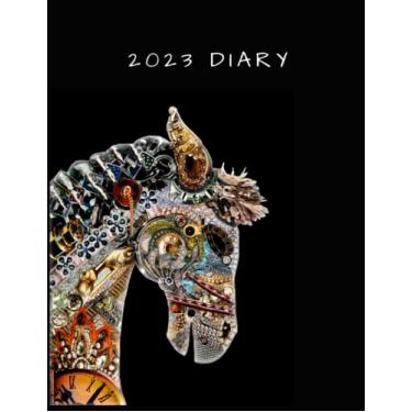 Imagem de 2023 Diary: A4 Week To View Dated Planner Agenda Organiser Calendar With Notes and To Do List - 2023 Diary One Week on Two Pages - 2023 Diary Horse Metallizer