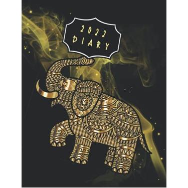 Imagem de 2022 Diary: A4 One Page Per Day To View Dated Planner Agenda Organiser Calendar - 2022 Journal A4 Page A Day - 2022 Diary Ornament Elephant