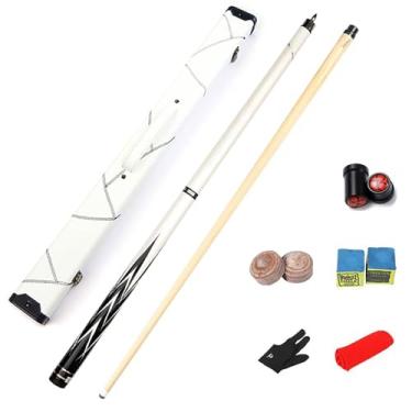 Imagem de Bastão de sinuca de bilhar feito à mão, 147 cm, bastão de taco de bilhar de bordo canadense, taco de sinuca profissional para esportes de mesa de sinuca, 18 ~ 600 ml (Um taco de sinuca + acessórios +