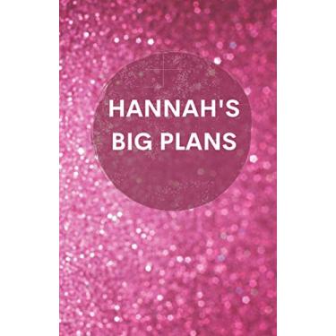 Imagem de Hannah's Big Plans | Notebook | Pink glitter effect cover: A5 Notebook & Jotter | Personalised Girl/Women's Gift | Birthday/Party Bag Filler | 100 lined pages