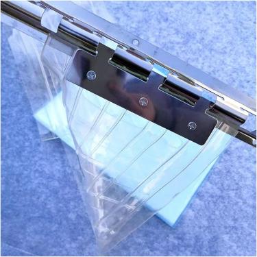 Imagem de Cortina de tira de economia de energia, painel de cortina de porta divisória resistente a baixas temperaturas Tiras de cortina de porta de plástico de 2,0 mm para refrigerador, freezer, arma