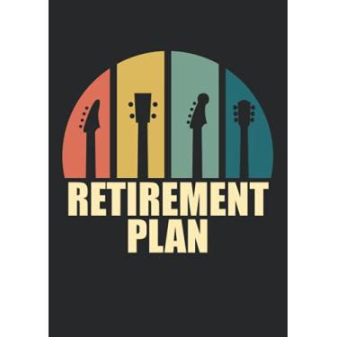 Imagem de Notizbuch A4 dotted, gepunktet, punktiert mit Softcover Design: Alter Mann mit Gitarre Rentner Musiker Retro Akustikgitarre: 120 dotted (Punktgitter) DIN A4 Seiten