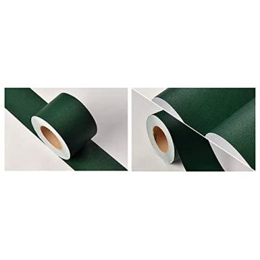 Imagem de VisitRyl Adesivo de borda de parede para banheiro adesivo de borda de parede para teto doméstico borda decorativa verde escuro 8 x 500 cm