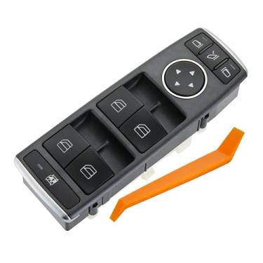Imagem de ZAPOSTS Interruptor de janela elétrico serve para Mercedes-Benz C230, C250, C300, C350, C63 AMG, E350, E400, E550, GLK350. Substitui 2049055402, 2128208310. Interruptor mestre vidrios da porta de