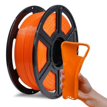 Imagem de FLASHFORGE Filamento Pla Flexível Filamento de Impressora 3D Laranja de 1,75 Mm 4X Mais Estiramento, Carretel de 1(2,2 Libras) Kg, Precisão Dimensional +/- 0,02 Mm, Filamento de Impressão 3D para Impr