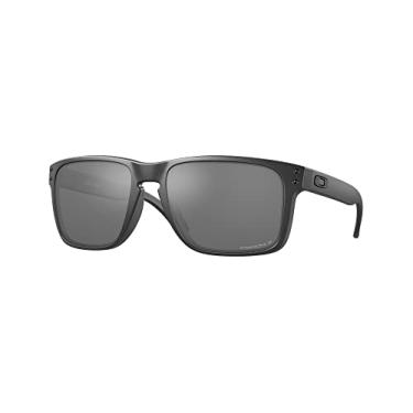 Imagem de Oakley Pacote de óculos de sol OO9417: OO 9417 941730 Holbrook Xl Steel Prizm preto e grande kit de acessórios de coleira preta, Holbrook Xl Steel Prizm Preto, 59/18/137
