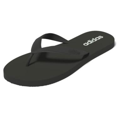 Imagem de adidas Sandália unissex Keitaki Alpha Slide para adultos, Preto/branco/preto, 14 Women/13 Men
