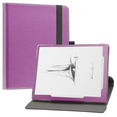 Imagem de LiuShan Compatível com BOOX Tablet Go Rotation, Xiaomi Poco Pad Rotation, Capa de PU com suporte de rotação de 360 graus para tablet BOOX Go de 10,4 polegadas (não serve para outros tablets, roxo