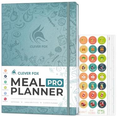 Imagem de Clever Fox Meal Planner PRO – Diário semanal de preparação de refeições com lista de compras e rastreador de perda de peso – Dieta, Fitness e Welness Log Book – Caderno diário nutricional – dura 12