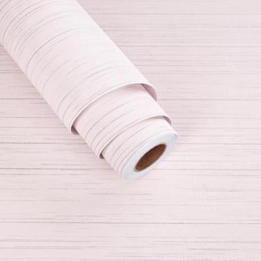 Imagem de Wallderful Pano de grama rosa papel de contato rosa texturizado vinil pano de grama papel de parede tecido removível cobertura de parede descascar e colar bancadas meninas papel de parede para quarto,