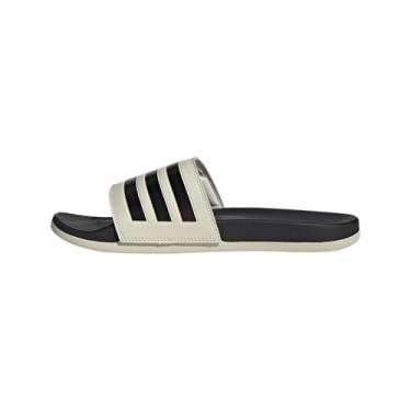 Imagem de adidas Sandália esportiva unissex Adilette Comfort, Alumínio/preto/preto, 18 Women/17 Men