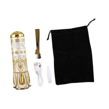 Imagem de Bothyi Queimador de incenso elétrico suporte de incenso queimador portátil incensário eletrônico para mesa, Branco