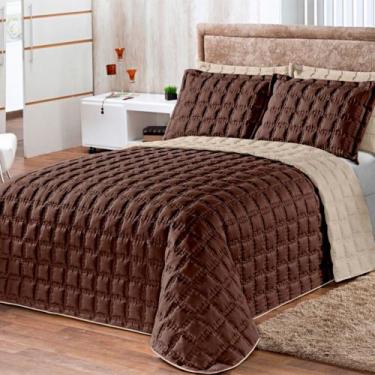 Imagem de Cobre Leito colcha Casal Queen Cordoba Matelado a Linha Dupla Face 03 