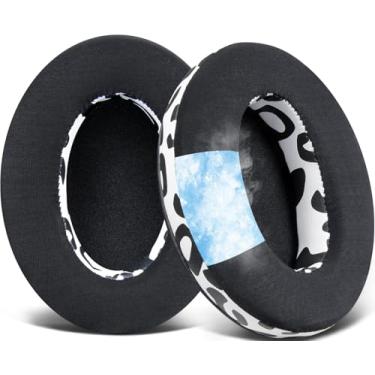 Imagem de SOULWIT Almofada de substituição para Audio-Technica ATH M50X/M40X, HyperX Cloud/Alpha, SteelSeries Arctis, Sony MDR-1ABT/1RBT/1RNC/7506, Turtle Beach Stealth 420X/600 - Leopardo da Neve