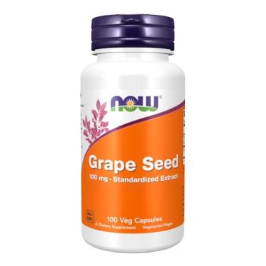Imagem de Semente de Uva 100mg Now Foods 100 Cápsulas Importado