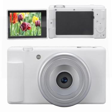 Imagem de Câmera Digital 5K para Fotografia, Câmera VLOG de Foco Automático de 80MP Com Tela de Deslizamento de 2,8 '' de 180 °, Câmera de Viagem Com Zoom Digital de Zoom 18x 18x