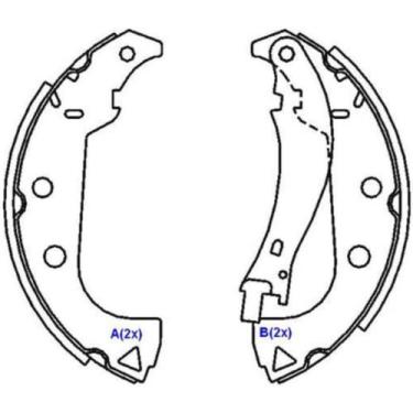 Imagem de Sapata de Freio Traseiro Fiat Palio Weekend 1998 a 2010 SYL