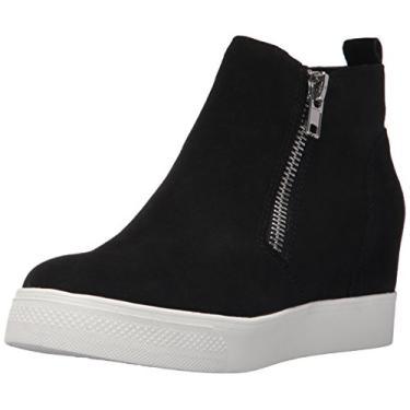 Imagem de Steve Madden Tênis feminino Wedgie, Camurça preta, 9.5