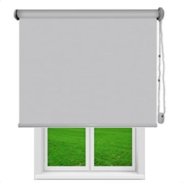 Imagem de Central de Persianas, Cortina Persiana Rolo Blackout Cinza 0% Luz ideal para quartos, sala, varanda, cozinha e escritório - Largura 1,60 x 1,30 Altura