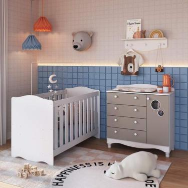 Imagem de Quarto Infantil Completo 3 peças Linha Encanto Completa Móveis, Branco