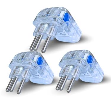 Imagem de Kit 3 Protetor Contra Raios Surtos Queda de Energia Dps Clamper Fit Pocket Geladeira Freezer Eletrodomesticos 3 Pinos 20A